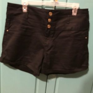 Black high waisted shorts